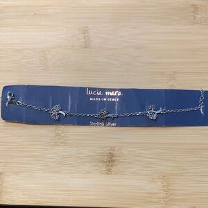 New Lucia Mara Sterling Silver Tree Link Bracelet